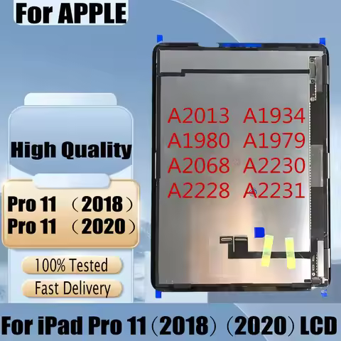 High Quality For Apple iPad Pro 11 2018 2020 LCD A1980 A1934 A1979 A2068 A2230 A2228 LCD Display Tou