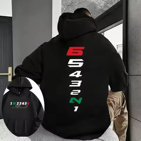 2025 Autumn/winter Men's Hoodie Pullover Cotton Sweatshirt 1N23456 Motorcycle Gear Cyclist Heartbeat