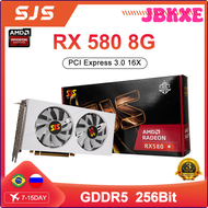 JBKXE SJS AMD RX580 8GB 2048SP Gaming Graphics Card GDDR5 256Bit PCI Express 3.0 ×16 8Pin Radeon GPU