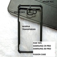 Samsung C9 PRO A9 PRO CASE HARDCASE CLEAR SHOCKPROOF BUMPER CRACK CLEAR FUSION CASING