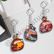 GANTUNGAN F1 helmet keychain | Formula One Helmet Keychain