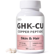 QUBIT GHK-Cu Copper Peptide Supplement for  & Hair, Easy to Absorb, Precisely Dosed – 90 Vegan Capsu