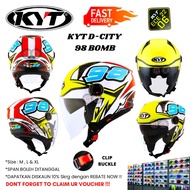 KYT D-CITY 98 BOMB HELMET OPEN FACE DOUBLE VISOR - HELMET STENG KYT D CITY