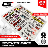 HP AESTHETIC STICKER PACK CONTAINS 23 PCS RANDOM WORDS COOL WATERPROOF - RACING STICKER RACING STICK