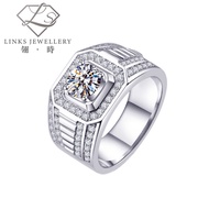 ［Real Moissanite］Can Pass Diamond Test 18K Gold Domineering Ring For Man MRG063 Ring Men/Moissanite 