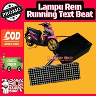 Lampu Stoplamp Running Text Animasi Beat FI ESP NEW Deluxe Lampu Rem LED Belakang Modifikasi Variasi Motor