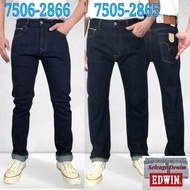 EDWIN ORIGINAL Kepala Kain Selvage Denim Jeans Slim Fit (506) & Straight Cut (505) Stretchable 7505 