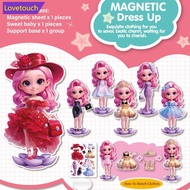 LOVETOUCH Magnetic Princess Pretend Play Toys Magnetic Dress Up Doll For Girls Play Travel Playset T