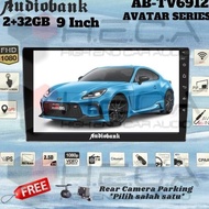 AUDIOBANK AB-TV6912 AVATAR 2/32 GB ANDROID 9" HEAD UNIT DOUBLE DIN TAPE MOBIL 9 INCH + KAMERA MUNDUR