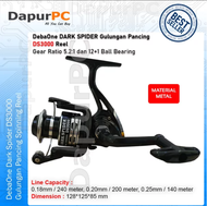 Debao Dark Spider DS3000 Spinning Reel Pancing 12-1 Ball Bearing