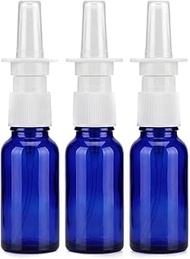 3Pcs 10Ml/0.3oz Empty Glass Nasal Spray Bottle Fine Mist Sprayers Atomizers For Saline Water ​​Medic