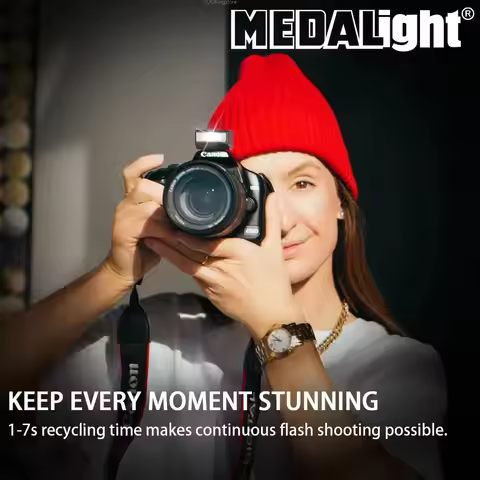 MEDALight F1S Mini Camera Flash Speedlite Universal for Fuji/Sony/Nikon/Canon Cameras for Ricoh GR3 