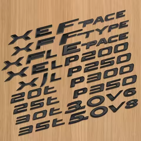 ABS P200 P300 V6 V8 20T 30T Car Rear Trunk Emblem Sticker for Jaguar XE XF XFL XJL XEL F-PACE E-PACE