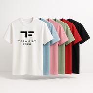 TF FAMILY Logo T-Shirt, Cool Minimalist Design | Unisex Women Short Sleeve | Jumbo Oversize T-SHIRT