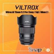 Viltrox AF 75mm f1.2 Pro [Sony/Fuji/Nikon Z] [1 Year Warranty] 75 f1.2 75 f1.2