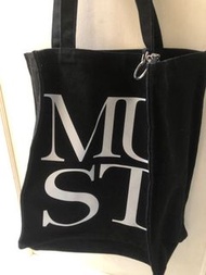 2pm must black tote bag