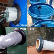 1/ 2 - 2 Inch PVC Pipe Grommet Rubber • Strong Seal • Anti-Leak WHEELER