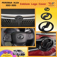 Perodua Alza 2022-2024 Forged Carbon Emblem Logo Cover For Alza Car Accessories Alza