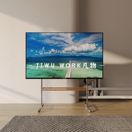 HY/🏮Iron Movable Vertical Rack TV Art Simple TV Bracket Floor LCD TV Nordic Style M9FP