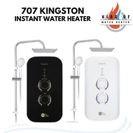 [FREE DELIVERY] 707 KINGSTON BLACK/WHITE INSTANT HEATER WITH RAINSHOWER SET AND DC BOOSTER PUMP