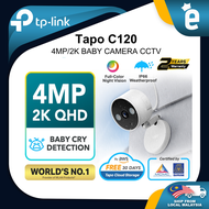TP-Link 4MP/2K Baby Camera Tapo C120 AI CCTV WIFI & Wireless IP Camera with Smart AI IP66 Weatherpro