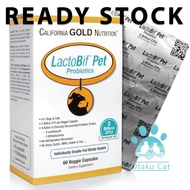 California Gold Nutrition® LactoBif Pet Probiotics For Dogs & Cats (5 Billion CFU Per Veggie Cap) Ex