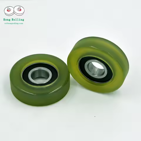 17*60*18 2.5 inch 6203RS high wear-resistant polyurethane rubber-coated bearings bore 17mm,roller di
