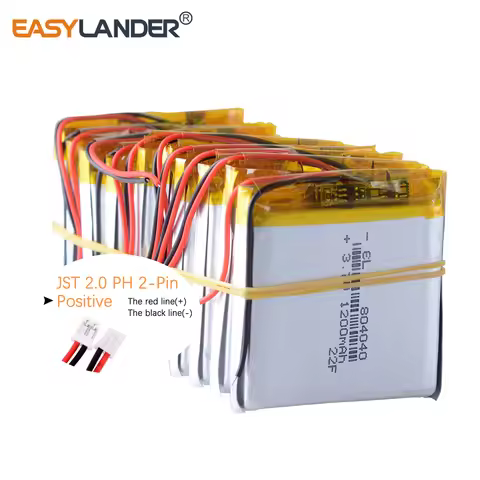 10Pcs/Lot JST 2.0 2P 804040 3.7V 1800mAh Li-Polymer Li-ion Battery Lipo 304040 404040 504040 604040 