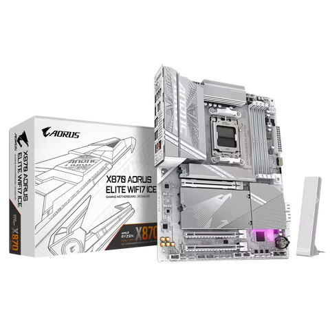 GIGABYTE X870 AORUS ELITE WIFI7 ICE New ATX AMD X870 DDR5 16+2+2 / 4*M.2 / 2.5GbE LAN Motherboard