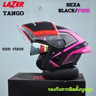 หมวกกันน็อค Lazer รุ่น Tango SR ลายOni Red ,Oni Greyสีแดงด้าน มีแว่นกันแดดในตัว รองรับหูฟังบลูทูธ a