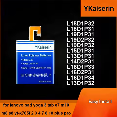 L18D1P31 L16D1P34 L19D1P31 For Lenovo Pad Yoga 3 Tab E7 M10 M8 S8 YT-x705f 2 3 4 7 8 10 Plus Pro 400