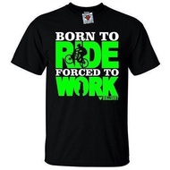 Born To Ride Forced To Work Men'S T-Shirt - Funny Gift Bmx Bike Motocross Cycle