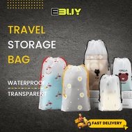 EBUY Waterproof Drawstring Matte Transparent Cartoon Travel Bag Organizer Storage Bag Shoe Cosmetic 