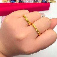 Thin ring ring men and women simple 916 gold jewelry tail ring 916 real gold fine joint ring tide decoration in stock