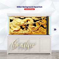 Stiker Background Aquarium Motif Naga Dragon