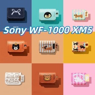 【In Stock】For Sony WF-1000 XM5 Case Cute Cartoon Textile Crafts Earphone Case Casing Cover