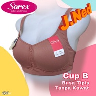 J131 Sorex Extra Women's Bra for Teenagers and Adults, Foam, No-Wire, Cup B, Three Hooks 131, Size 3
