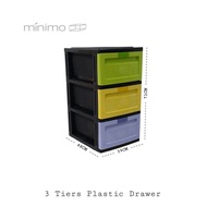Plastic Drawer Kabinet Laci Rak Palastik 3 Tier 4 Tier 5 Tier Plastic Drawer Storage Cabinets