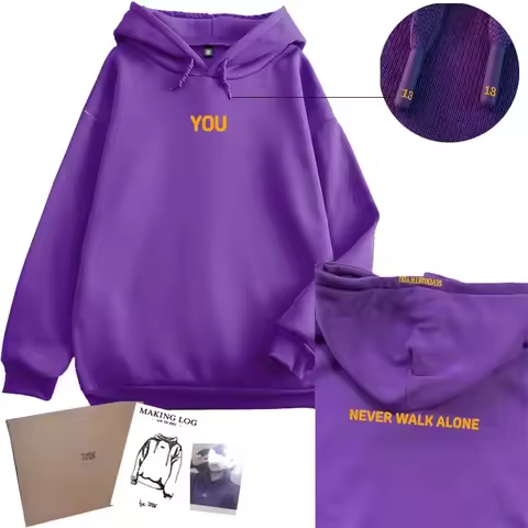 Original Design JIMIN Hoodies JUNGKOOK Jackets Sweatshirts And JIMIN JUNG KOOK Card Letter Kpop Merc