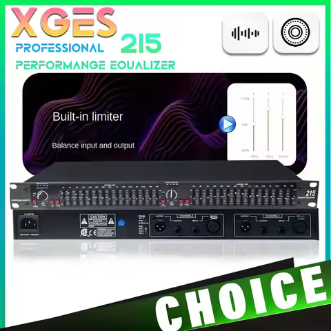 EQ215 Professional Sound Equalizer: Boost Your Audio with US Plug and Precision Tuning - Ideal for S