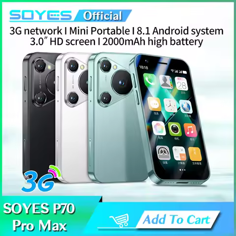 SOYES P70 Pro Max Mini Android8.1 Smartphone 3.0 Inches 2000mAh Face ID Dual SIM Standby Play Store 