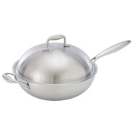 W-8&amp; 304Five-Layer Stainless Steel Wok Manufacturers Supply Wok Non-Coated Non-Lampblack Stainless Steel Wok 39FE