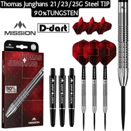 MISSION STEEL TIP DARTS - 21G/23G/25G Thomas Junghans 90% Tungsten Dart Set Original Steel Dart