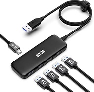 USB 3.0 Hub, ICZI 5-Port USB Hub 3.0 Ultra-Slim Data USB Hub with 4ft Extended Cable, for MacBook, Mac Pro/Mini, iMac, Surface Pro, XPS, PC, Flash Drive, Mobile HDD and More