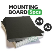 5pcs Mounting Board Black A3 A4 Papan Pemodelan Kad Hitam/ Modeling Board/ Card Board/ Chip Board/ K