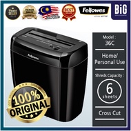 【READY STOCK | 100% ORIGINAL】FELLOWES 36C PAPER SHREDDER CROSS CUT 6 SHEETS | PAPER SHREDDER | SHREDDER MACHINE