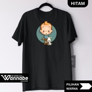 COMIC T1NT1N 55 SIZE S - 7XL ADULT BIGSIZE JUMBO PREMIUM AND CHILDREN'S T-SHIRT 2 - 13 YEARS