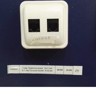 Lumitek Light Switch 1 way telephone socket RJ11 6/4 & 1 Way Computer Socket RJ45 8/8
