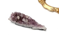 天然原礦小紫水晶簇共生方解石 家居 辦公室 療癒 風水擺件