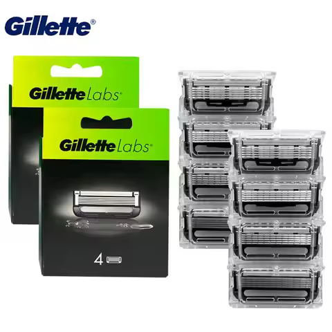 Gillette Labs Mens Razor Blade Refills Compatible with Gillette Labs Razors Handles 4/8 Shaving Cart